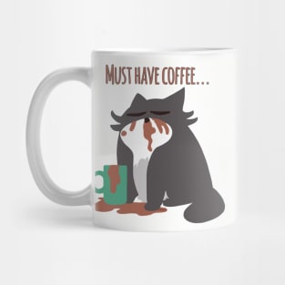 Must Have Coffee Grey Cat Mug